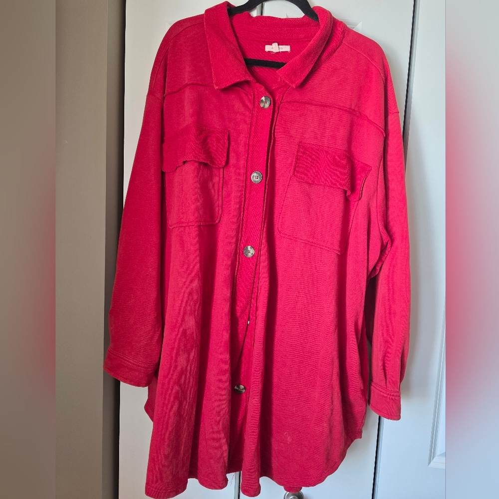 Maurices Red Tunic Shacket